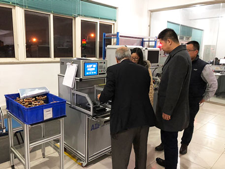 zoty中欧智能仪器—泰国客户到访zoty中欧智能验收定子测试机